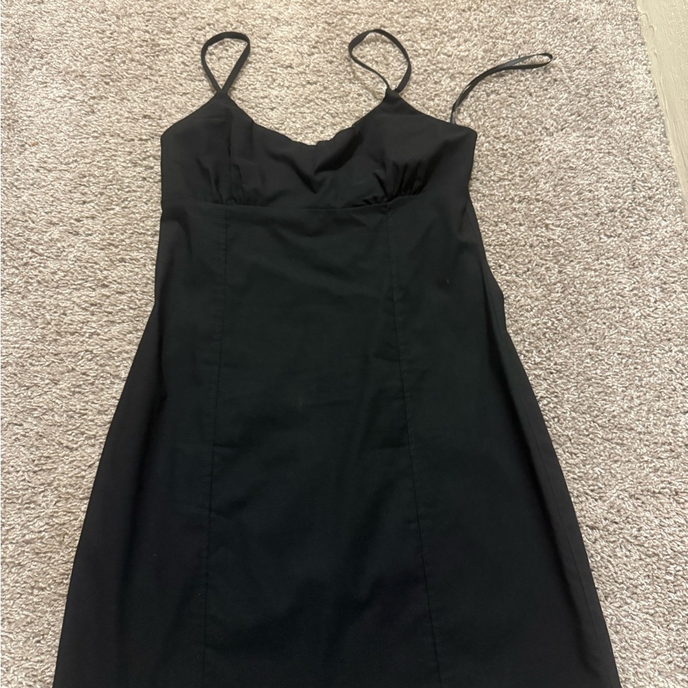 Elegant Black Spaghetti Strap Dress